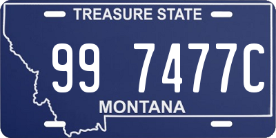 MT license plate 997477C