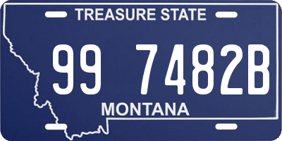 MT license plate 997482B