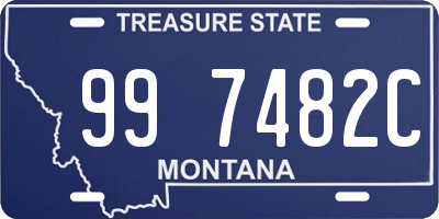MT license plate 997482C