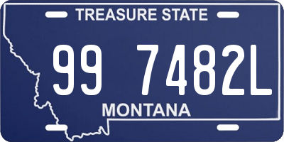 MT license plate 997482L