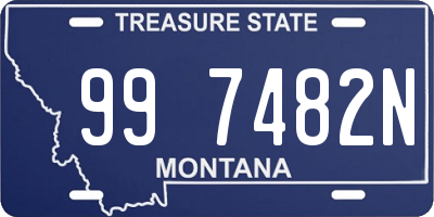 MT license plate 997482N