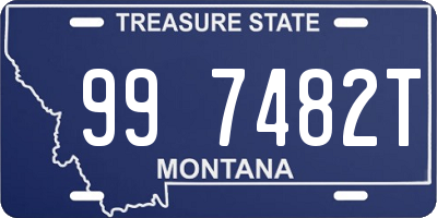 MT license plate 997482T