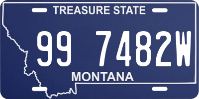 MT license plate 997482W