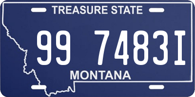 MT license plate 997483I