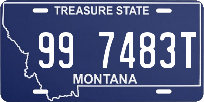 MT license plate 997483T