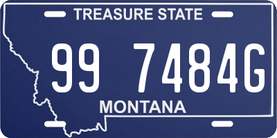 MT license plate 997484G