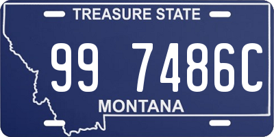 MT license plate 997486C