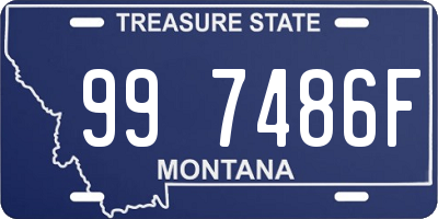 MT license plate 997486F