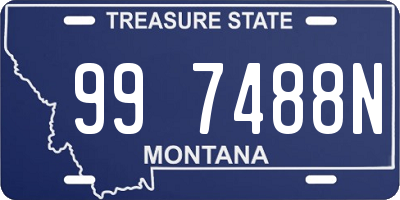 MT license plate 997488N