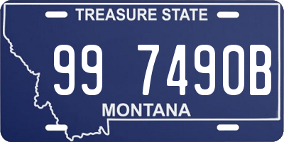 MT license plate 997490B