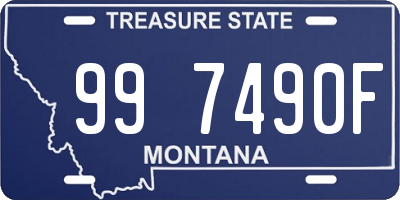 MT license plate 997490F