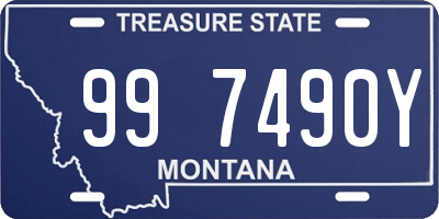 MT license plate 997490Y