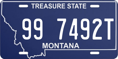 MT license plate 997492T