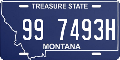 MT license plate 997493H