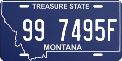 MT license plate 997495F