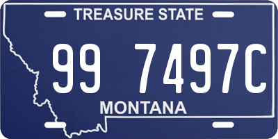 MT license plate 997497C