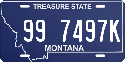 MT license plate 997497K