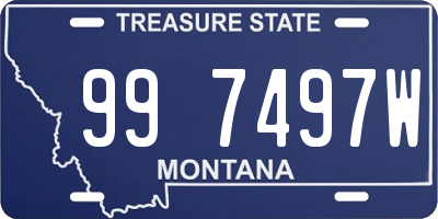 MT license plate 997497W