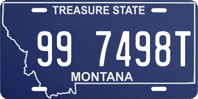 MT license plate 997498T