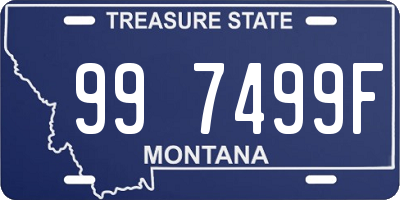 MT license plate 997499F