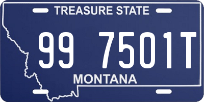 MT license plate 997501T