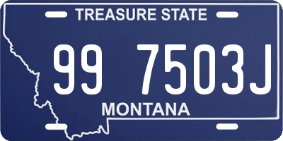 MT license plate 997503J