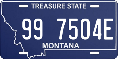 MT license plate 997504E