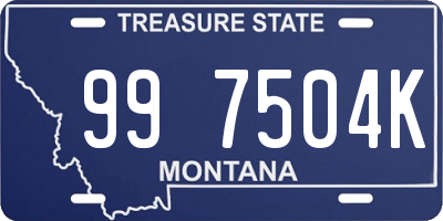 MT license plate 997504K