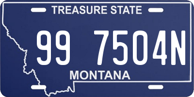 MT license plate 997504N