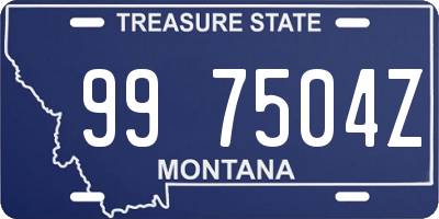 MT license plate 997504Z