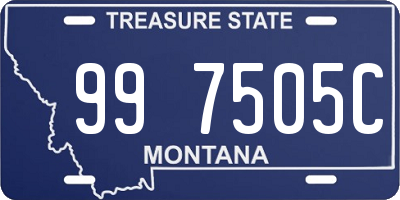 MT license plate 997505C