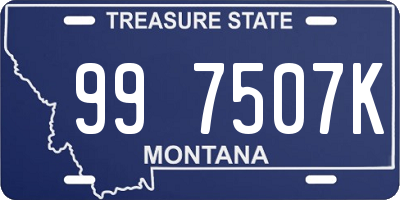 MT license plate 997507K