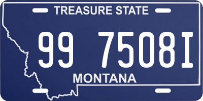 MT license plate 997508I