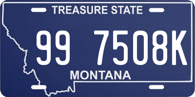 MT license plate 997508K