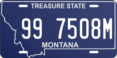 MT license plate 997508M