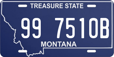 MT license plate 997510B