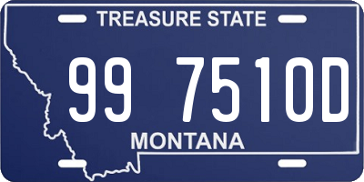 MT license plate 997510D