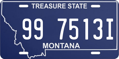 MT license plate 997513I