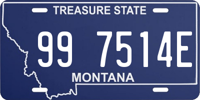 MT license plate 997514E