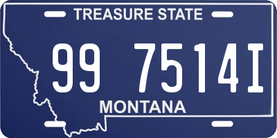 MT license plate 997514I