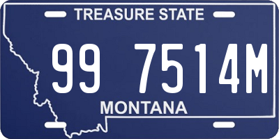 MT license plate 997514M