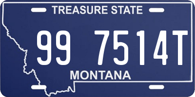 MT license plate 997514T