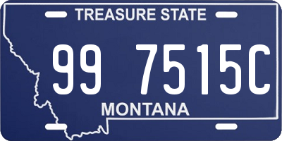 MT license plate 997515C