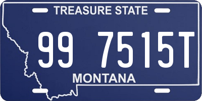 MT license plate 997515T