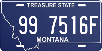 MT license plate 997516F