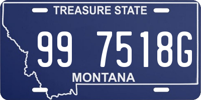 MT license plate 997518G