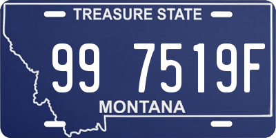 MT license plate 997519F