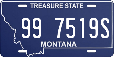 MT license plate 997519S