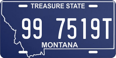 MT license plate 997519T