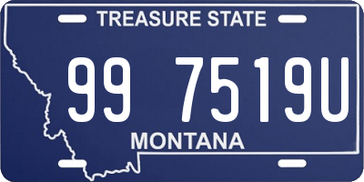 MT license plate 997519U